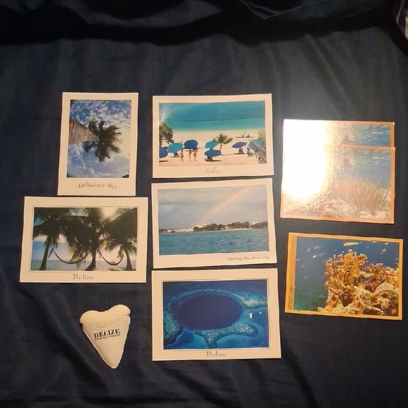 Belize Other - Belize Postcard Set - Tropical Beach & Blue Hole Collection & magnet